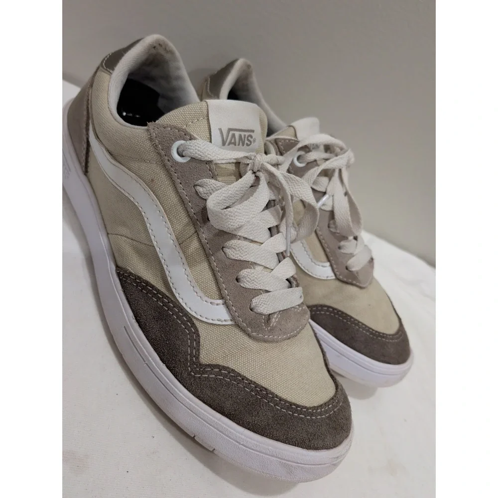 Vans Cruze Too ComfyCush Multi Block Khaki Beige Sneakers Mens 8 Women 9.5